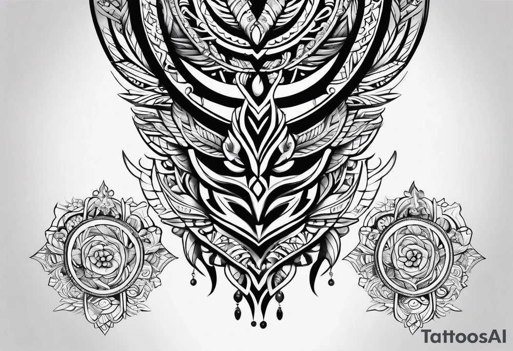 Polynesian spine tattoo tattoo idea