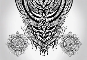 Polynesian spine tattoo tattoo idea