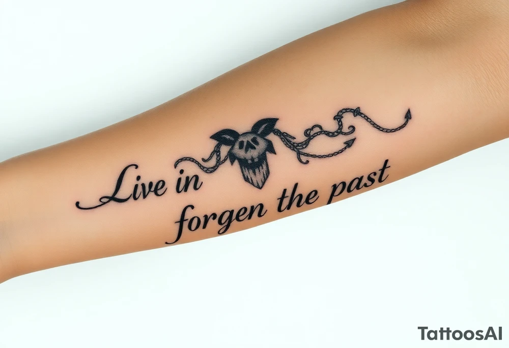Live in the present, forget about the past, defeat death tattoo idea
