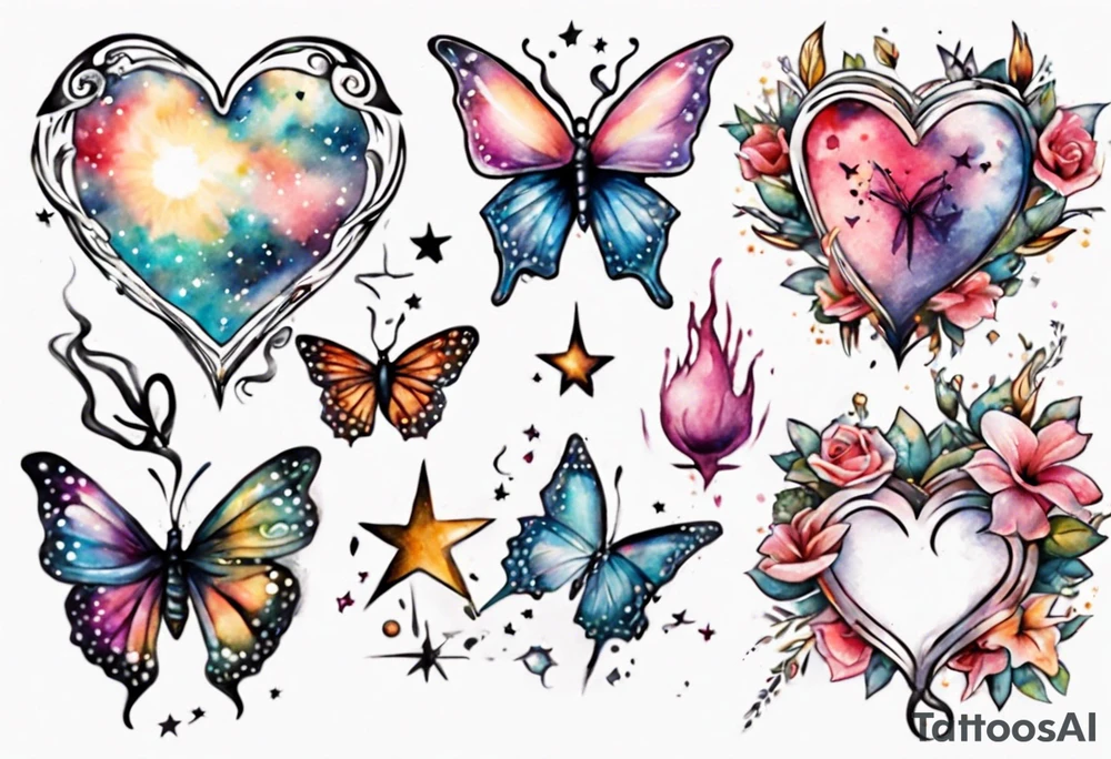 Layla Jones 
4ever and always
Hearts
Stars
Butterflies 
2004
2022 tattoo idea