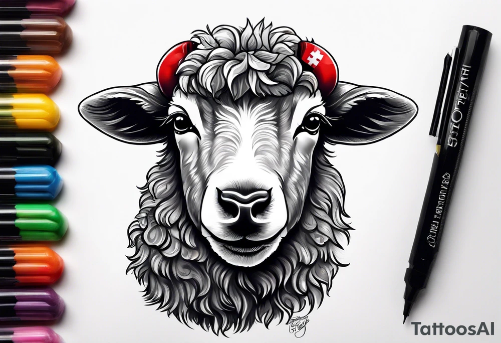 a black sheep is a nurse tattoo idea