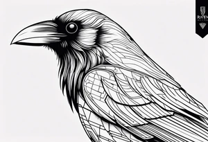 raven head tattoo idea