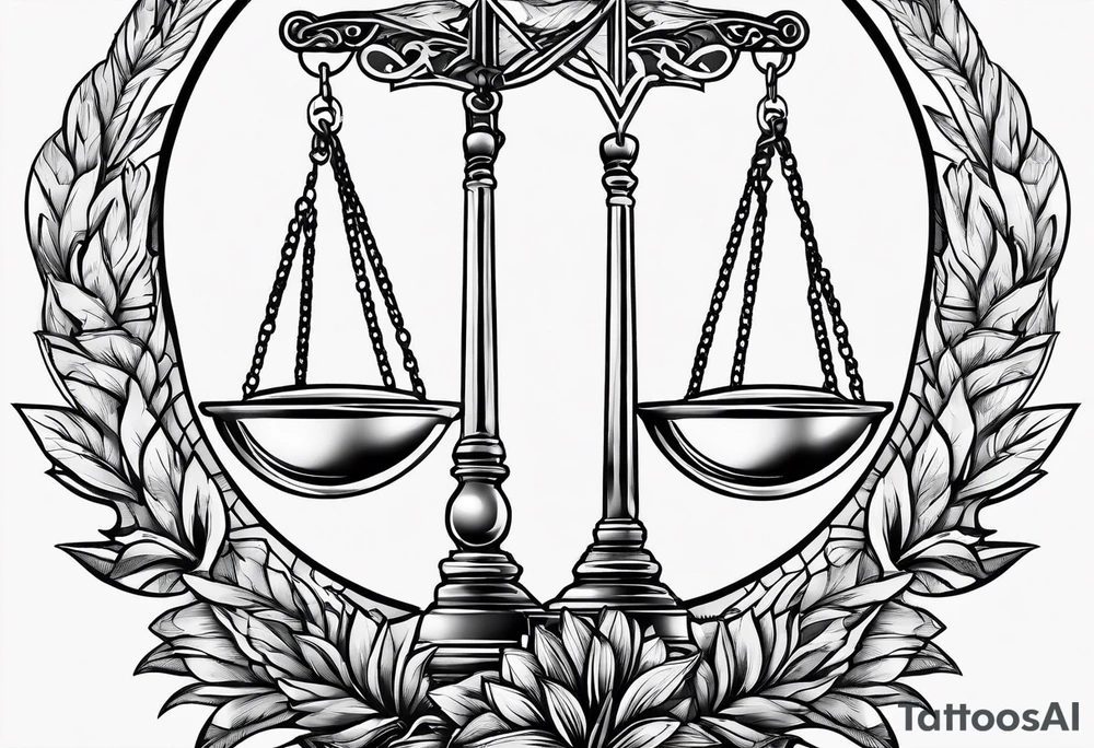 justice symbol tattoo idea