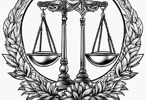 justice symbol tattoo idea