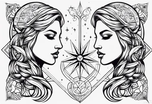 Gemini virgo symbols together tattoo idea