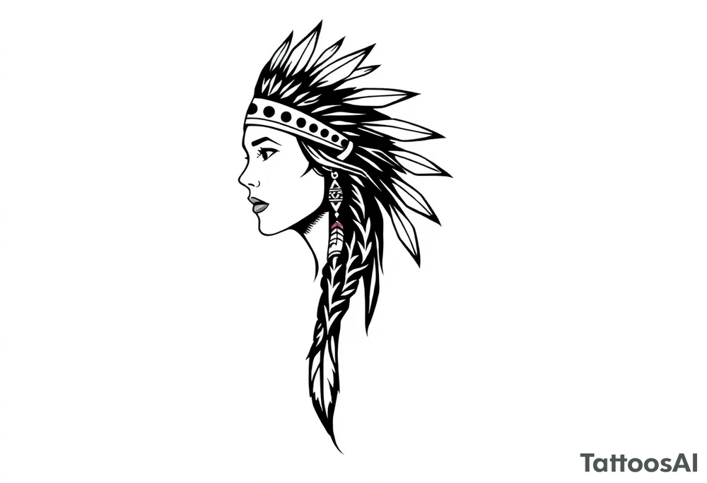 Native American female tattoo idea