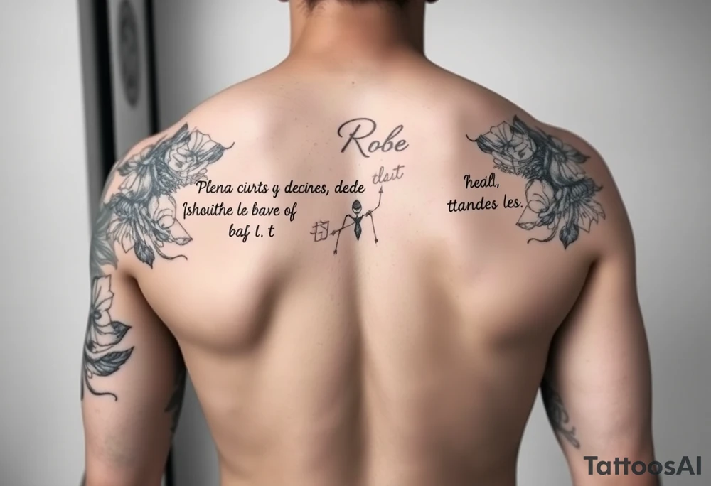 brazo entero con letras de canciones de robe iniesta con imagen de robe iñaki aton y manolo chinato tattoo idea