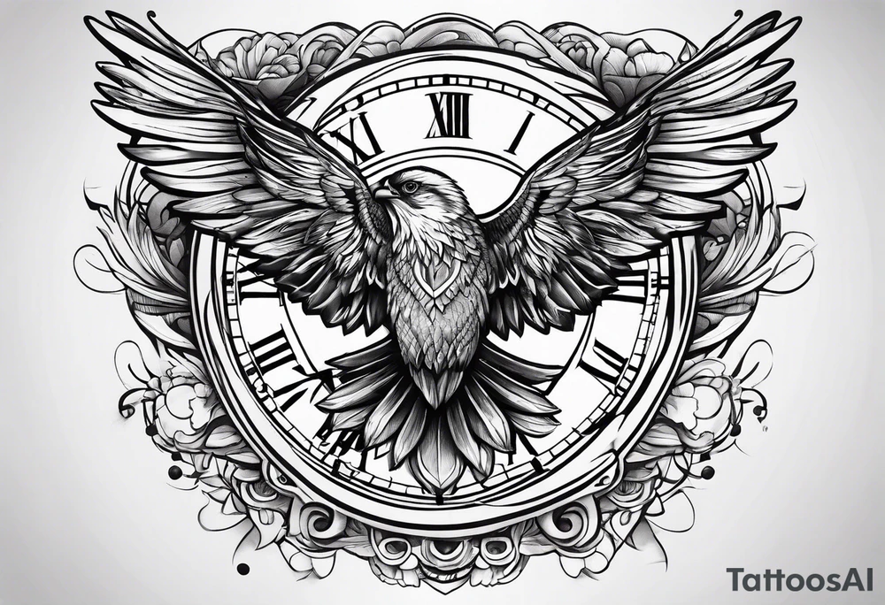 time flying tattoo idea