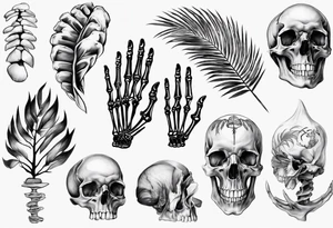 palm bones tattoo idea
