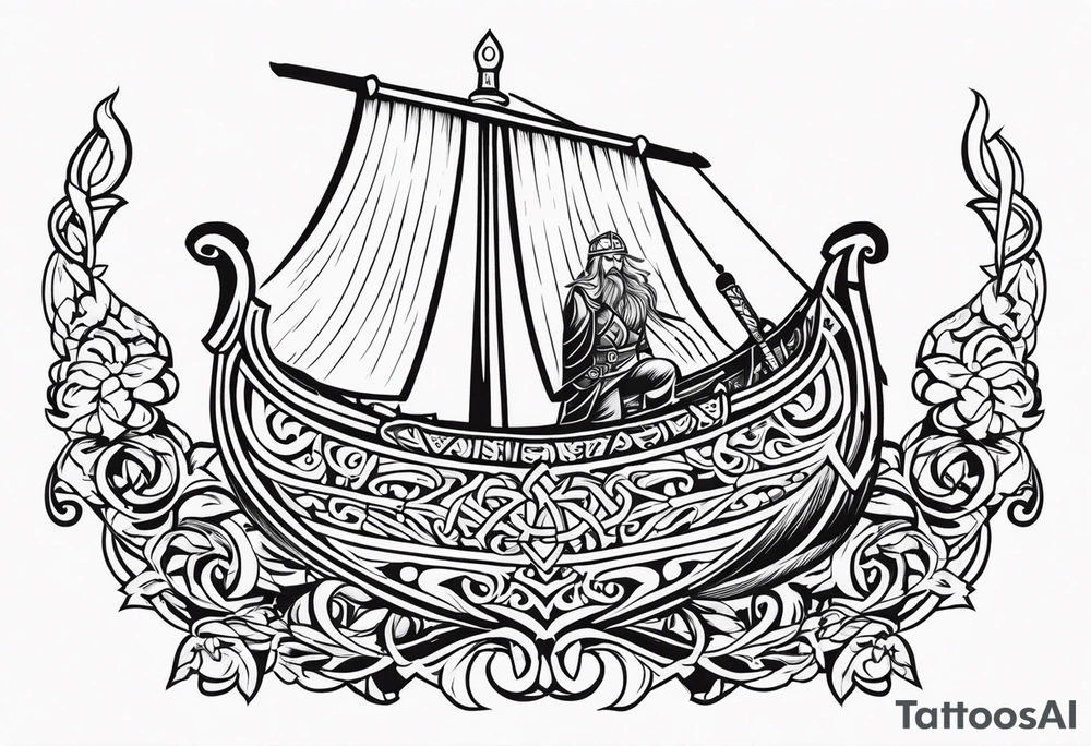 Viking funeral tattoo idea