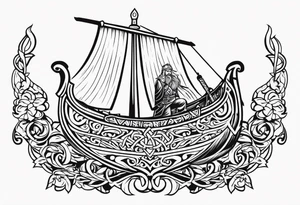 Viking funeral tattoo idea