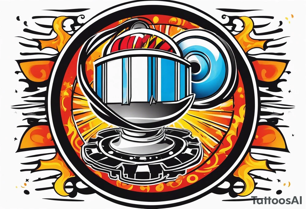 Gear shifting knob and money and fire tattoo idea