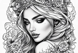Girl falls in love with death tattoo idea