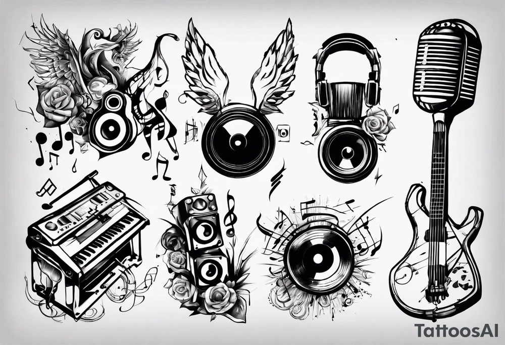 music sound tattoo idea