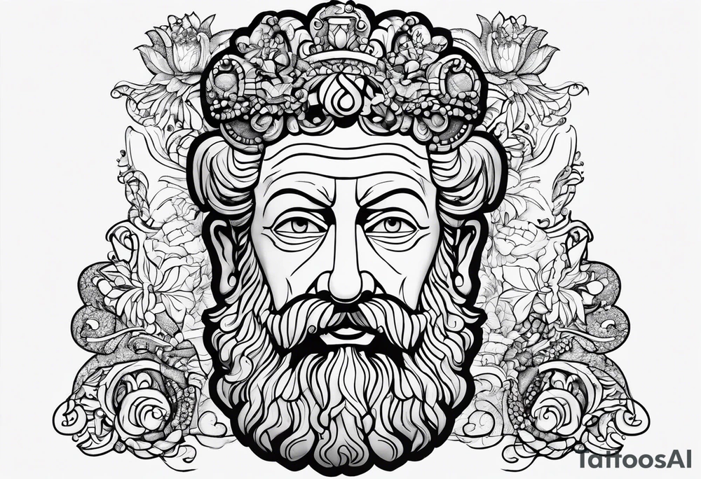 Marcus Aurelius combined with a Scorpio at SpongeBob SquarePants home tattoo idea