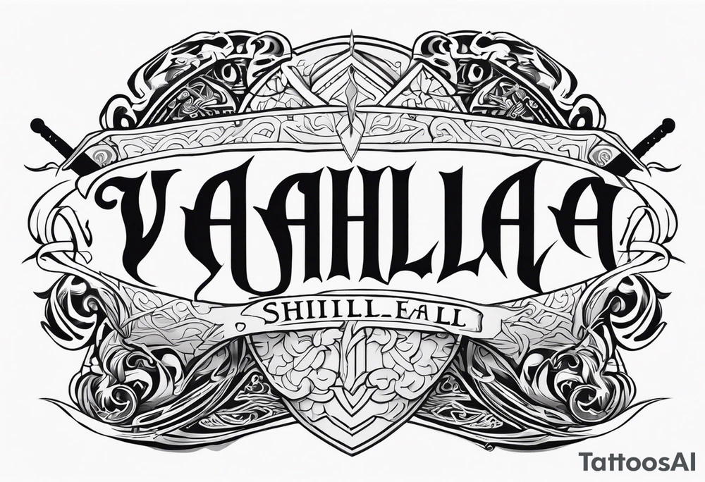 Valhalla shiel sword symbol tattoo idea