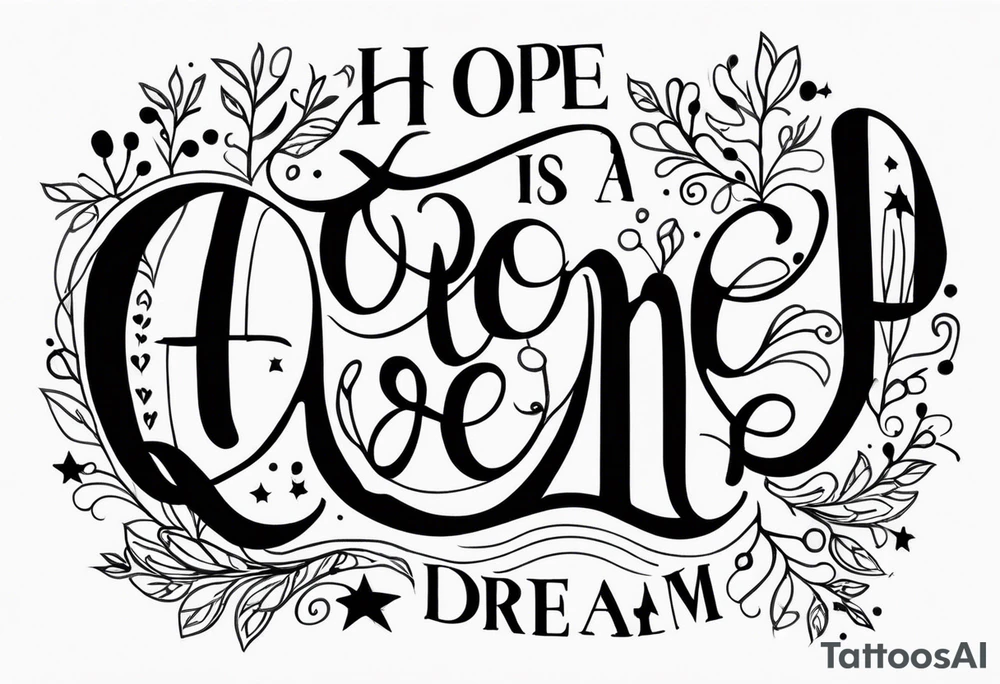 Hope is a waking dream tattoo idea