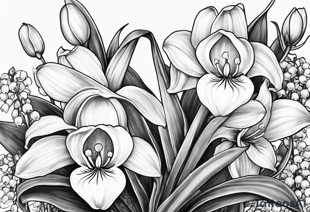 Lilly of the valley and Saturn tattoo idea