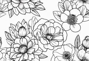 birth flowers tattoo idea