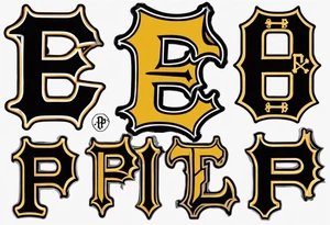 A Pittsburgh Pirates P logo that looks like a branded shape on an arm tattoo idea