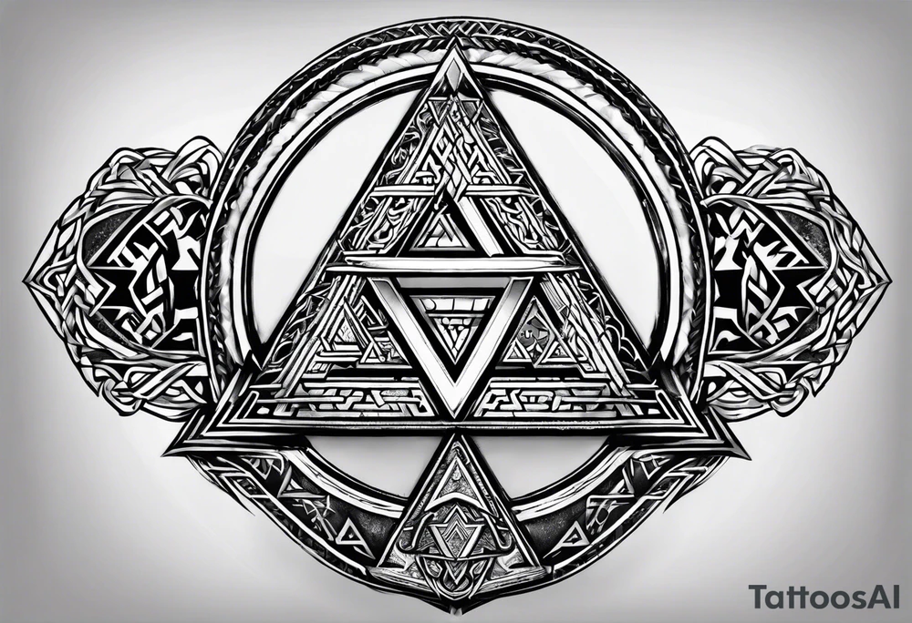 Valhalla valknut shield tattoo idea