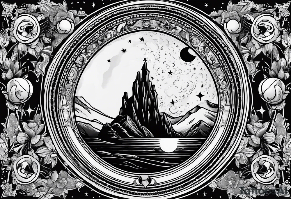 The moon tarot card tattoo idea