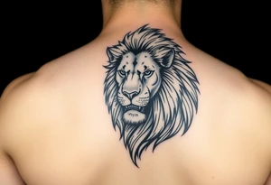 powerful majestic lion tattoo idea