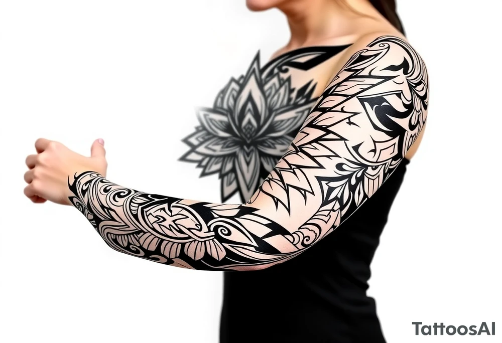 shaman and indian style tattoo idea