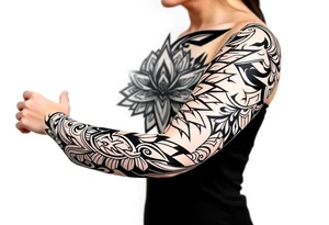 shaman and indian style tattoo idea