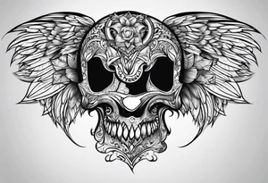 black and white tattoo idea
