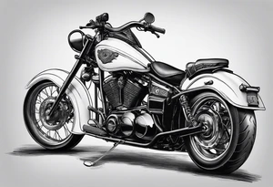 Frau mit Helm auf Motorrad tattoo idea