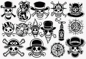 one piece tattoo idea