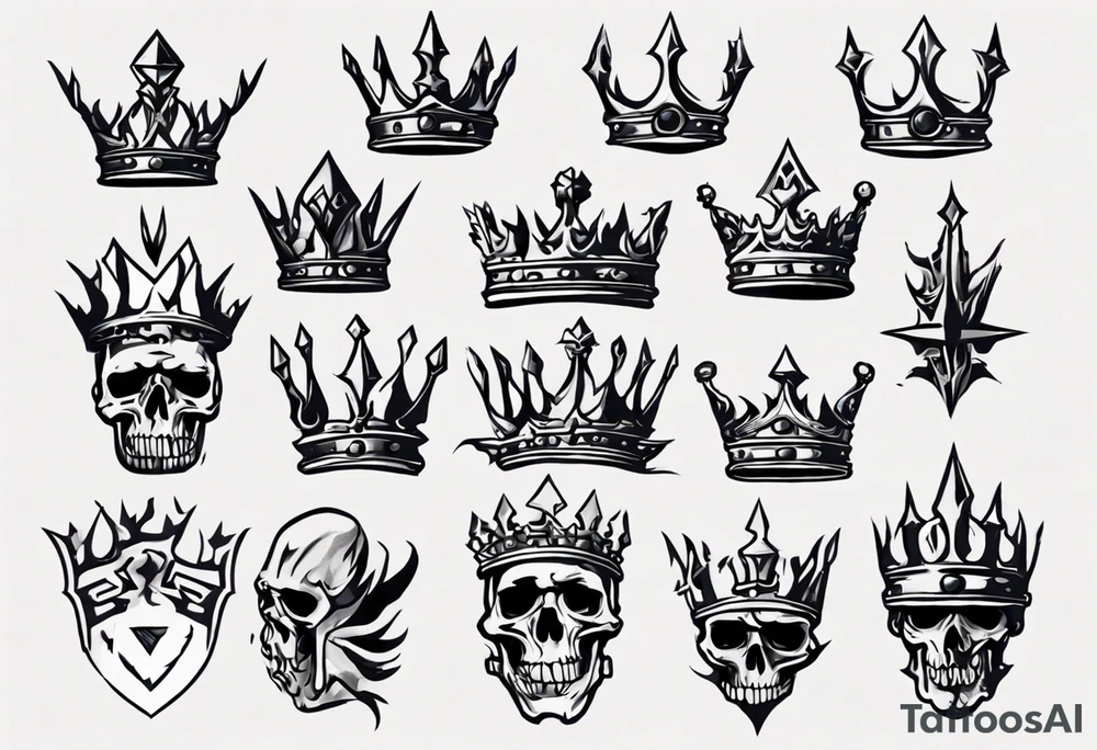 kings crown war tattoo idea
