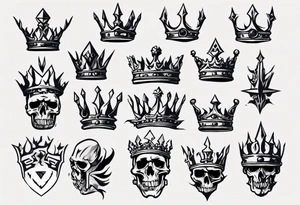 kings crown war tattoo idea