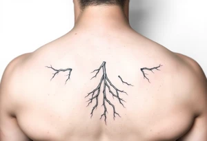 Minimal never seen before lighting and roots tattoo idea