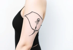 stingray, coral, jellyfish tattoo idea
