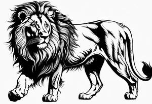 powerful majestic lion tattoo idea