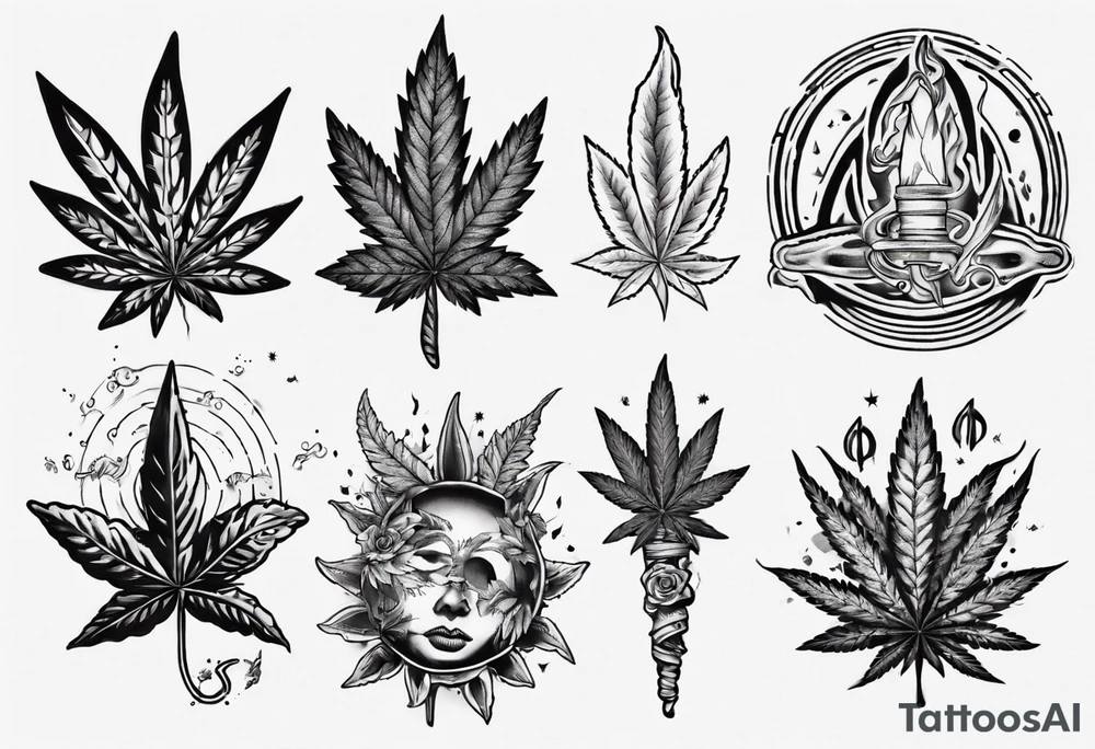 reggae marihuana tattoo idea