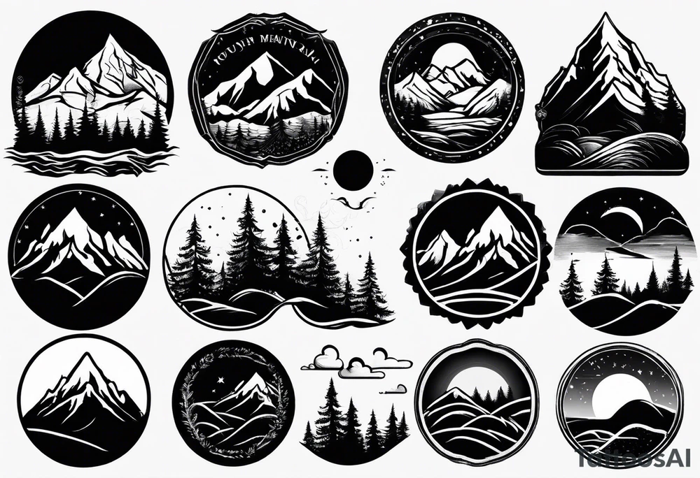 Small
Black
Mountain 
Silhouette tattoo idea