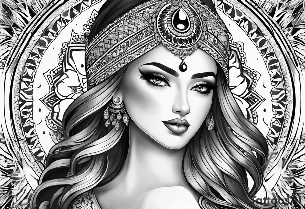 Mandala full arm tattoo idea
