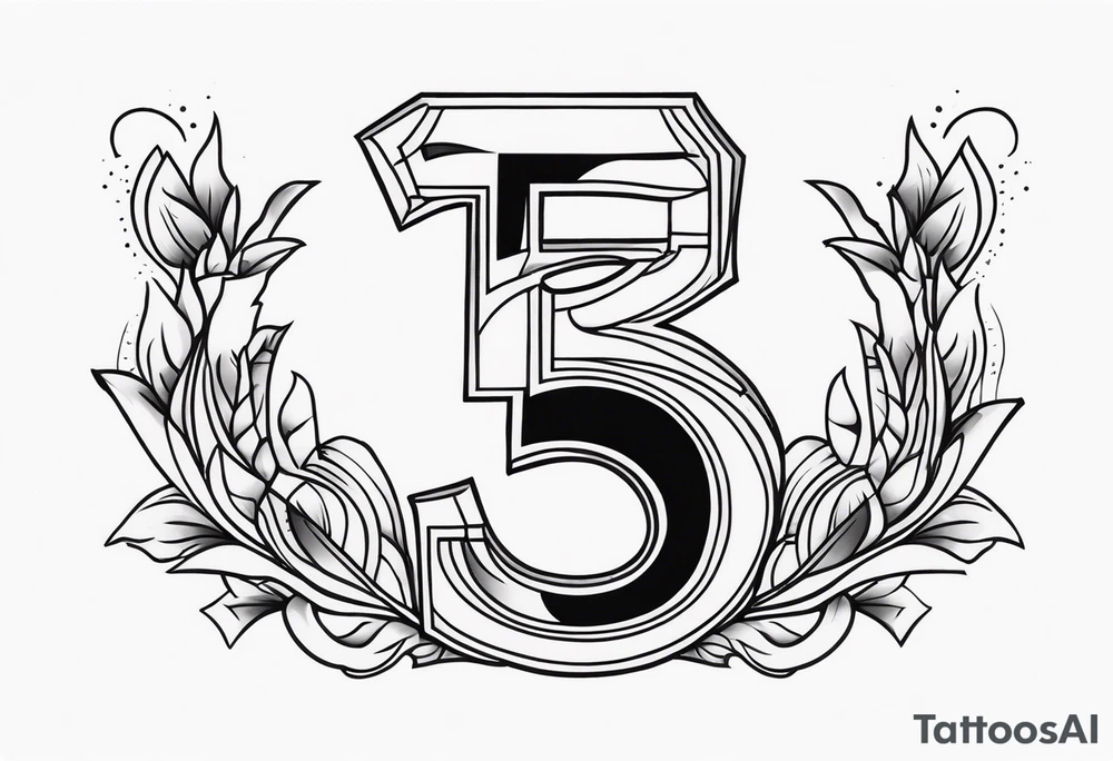 the number 5 tattoo idea