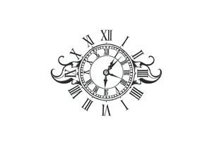 roman numerals with clock tattoo idea