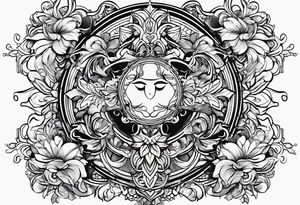 41 with design and cross tattoo idea