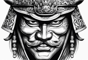 samurai mask tattoo idea