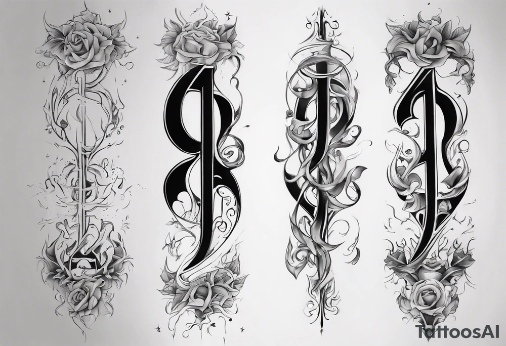 number 9 right side up and upside down connected tattoo black and grey on inside forearm 9:16 aspect ratio tattoo idea