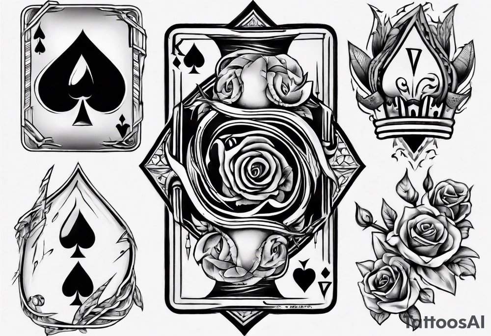 royal flush tattoo idea