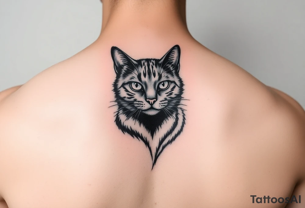 black cat tattoo idea