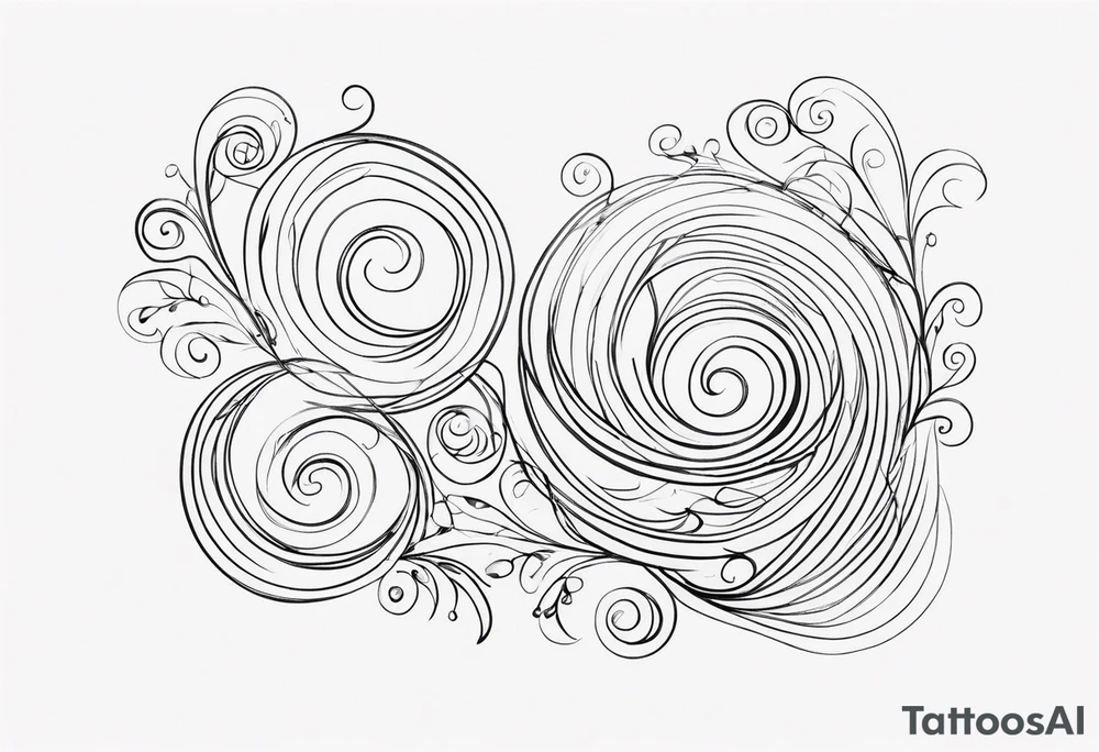 Fine swirls tattoo idea