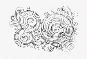 Fine swirls tattoo idea