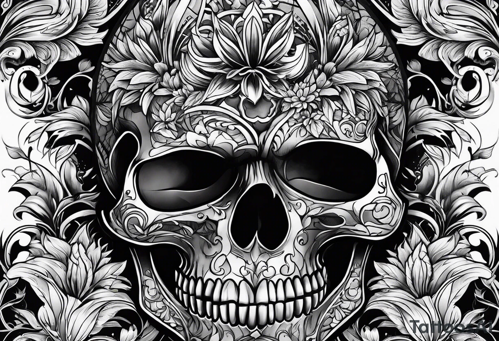 Skull tattoo idea